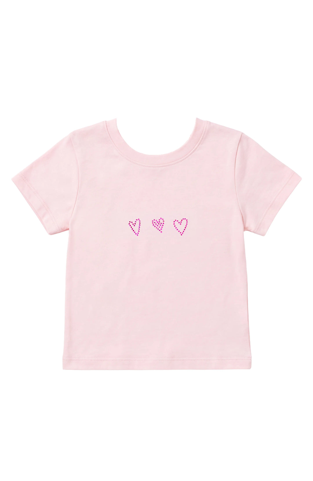 Rhinestone Hearts Short Sleeve T-Shirt