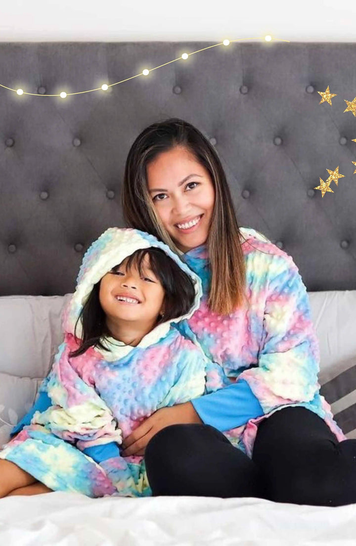 Minky Bubble Oversized Hoodie - Tie Dye