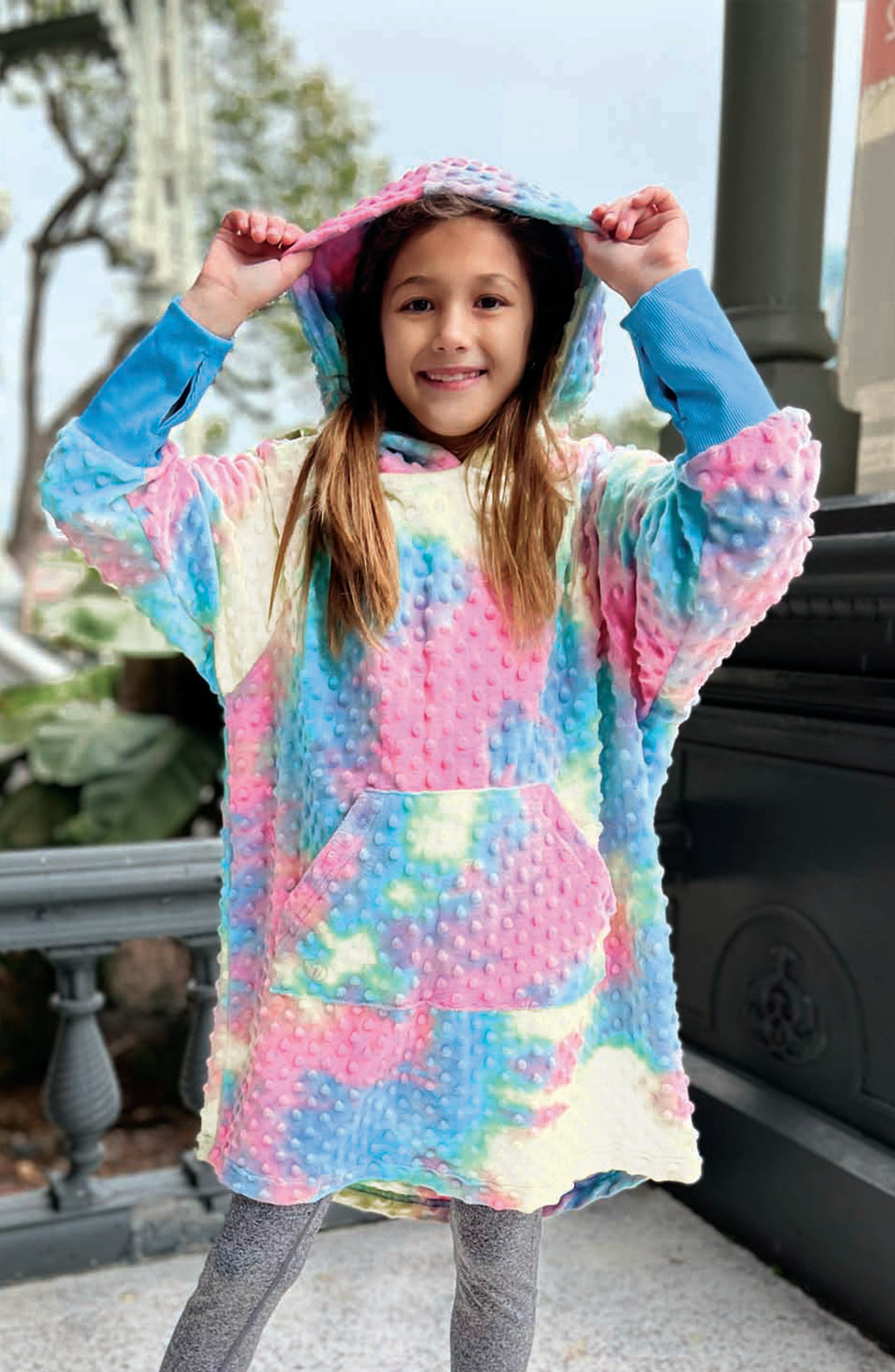 Minky Bubble Oversized Hoodie - Tie Dye