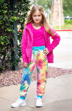 Minky Bubble Jogger Pant - Cotton Candy Tie Dye