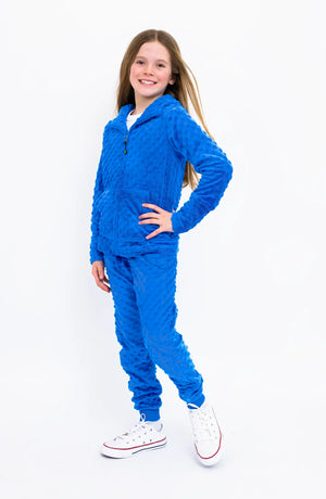 Minky Bubble Jogger Pant - Blue