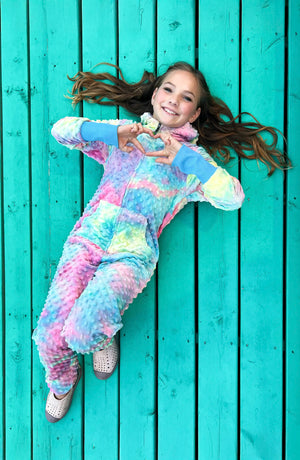 Minky Bubble Onesie - Tie Dye