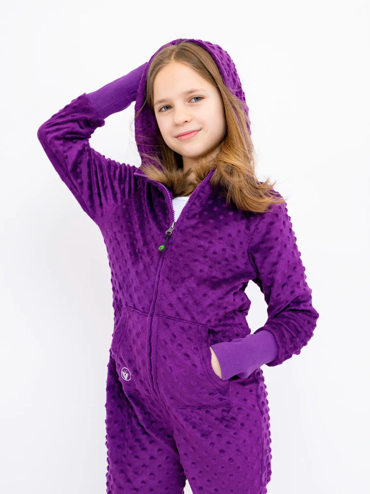 Minky Bubble Onesie - Purple