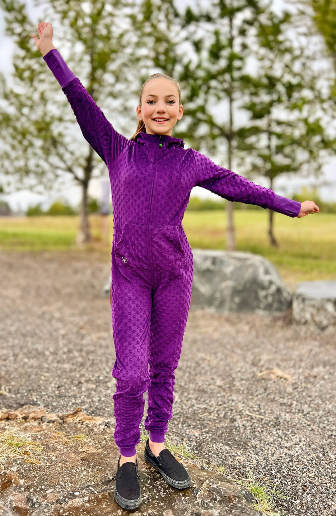 Minky Bubble Onesie - Purple