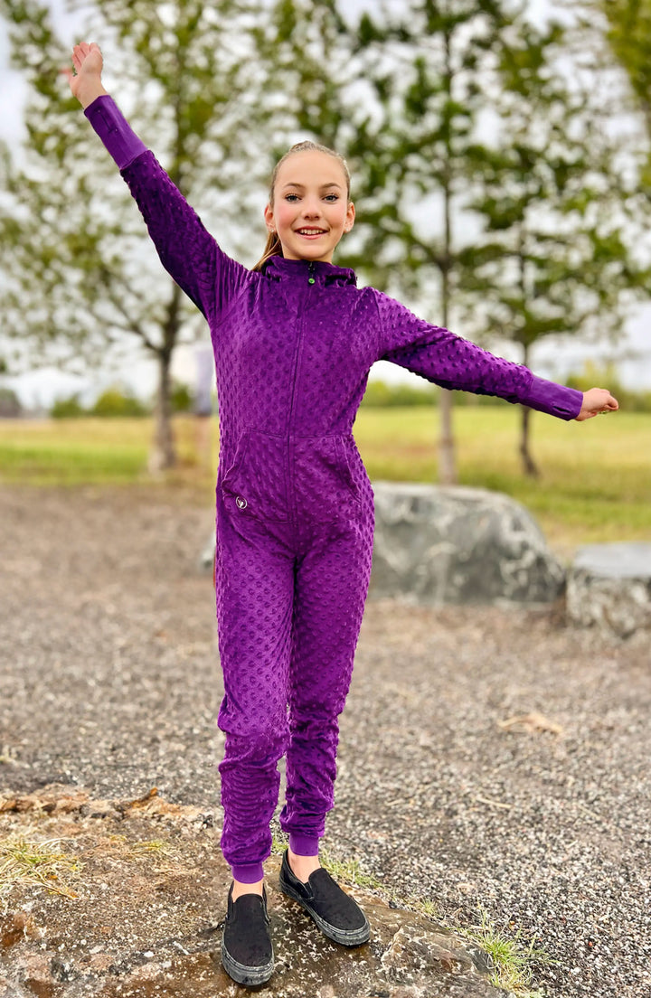 Minky Bubble Onesie - Purple
