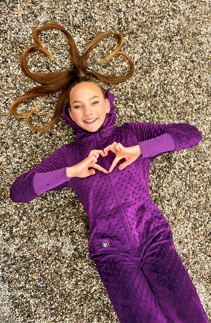 Minky Bubble Onesie - Purple