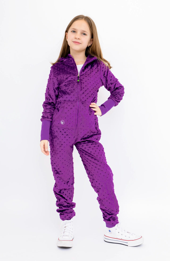 Minky Bubble Onesie - Purple