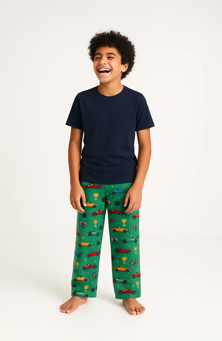Boy's Racecars Plush Loungewear Pant
