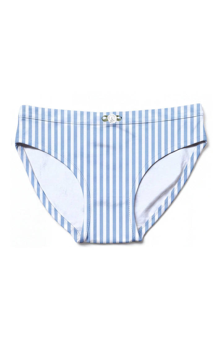 Girls Underwear 3 Piece Set - Light Blue, Blue Posies & Blue Stripes Girls Underwear 3 Piece Set