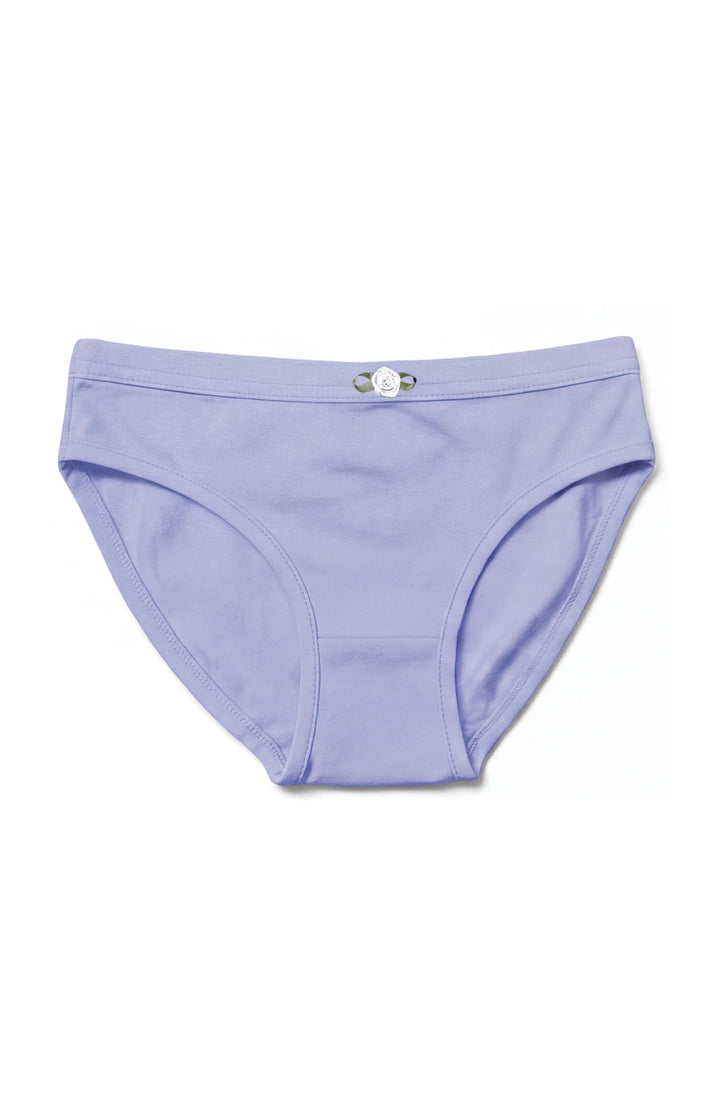 Girls Underwear 3 Piece Set - Light Blue, Blue Posies & Blue Stripes Girls Underwear 3 Piece Set
