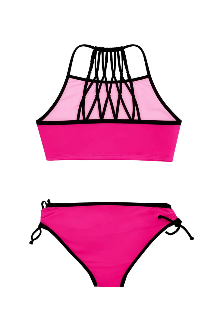 Amber Cropped Tankini Swimsuit with Rhinestone Detail