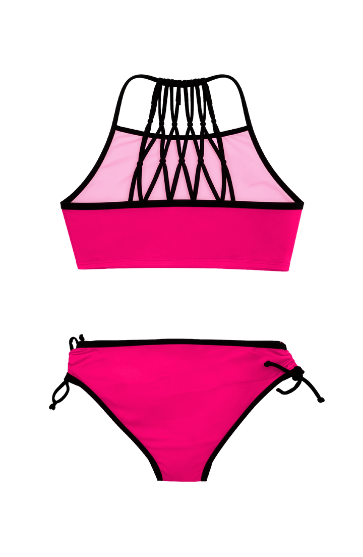 Amber Cropped Tankini Swimsuit with Rhinestone Detail