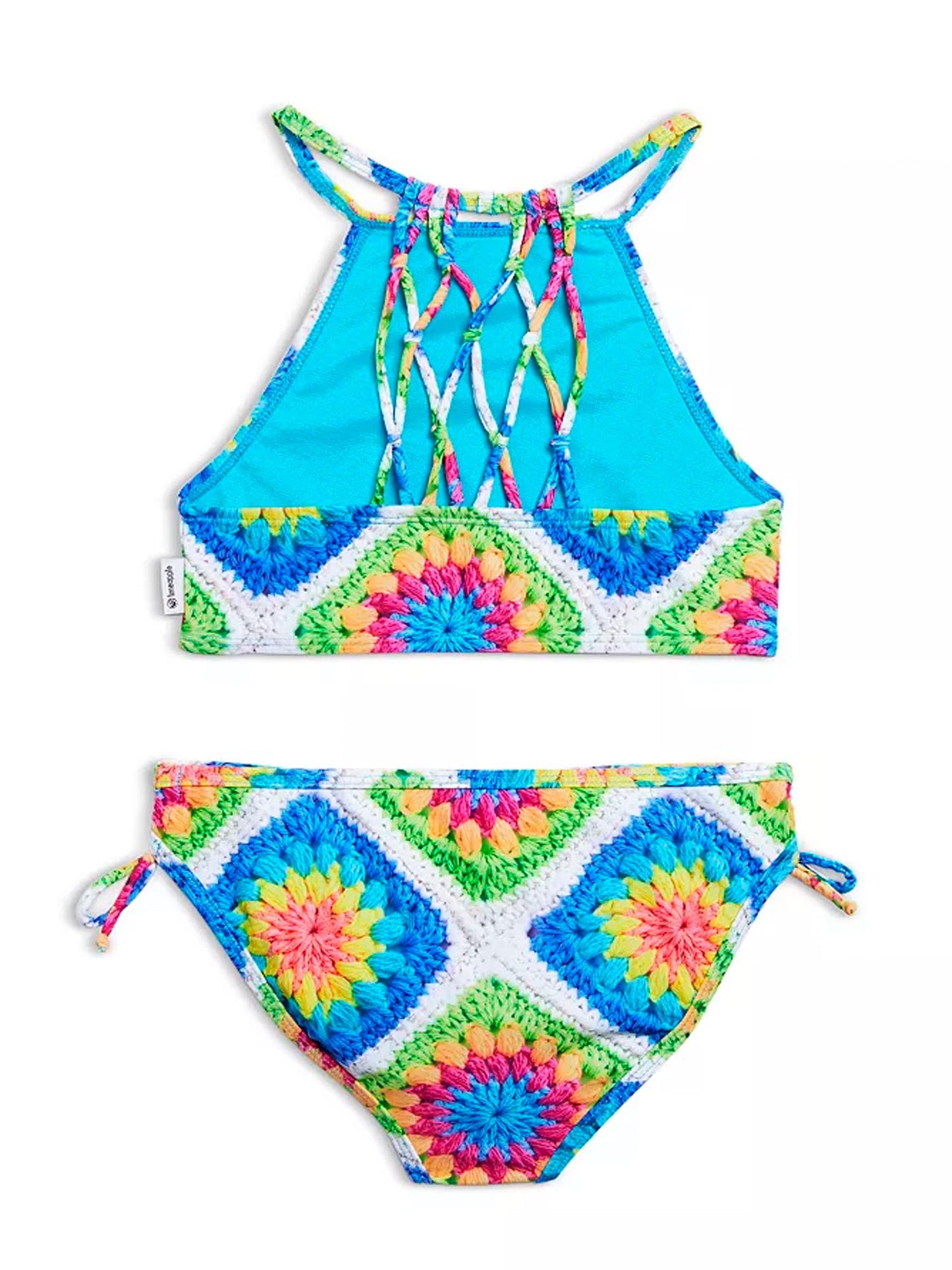 Girls Printed Braided Back Bikini Set (Aolani)