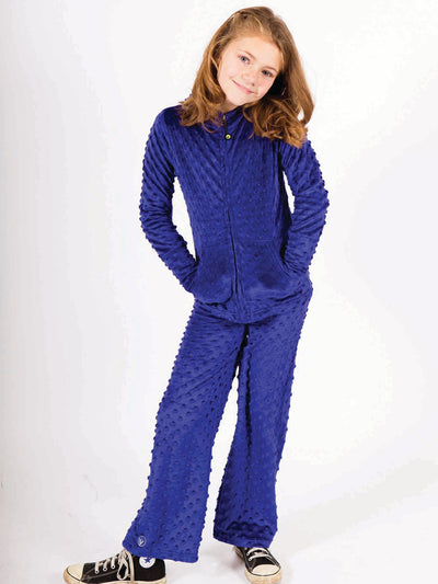Minky Bubble Pant's 2 Pack - Cobalt and Black