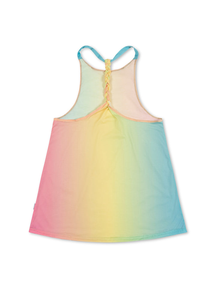 girls rainbow pastel dress swim coverup