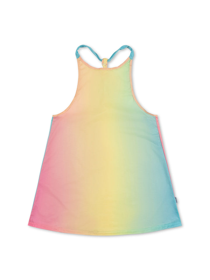 girls rainbow pastel dress swim coverup
