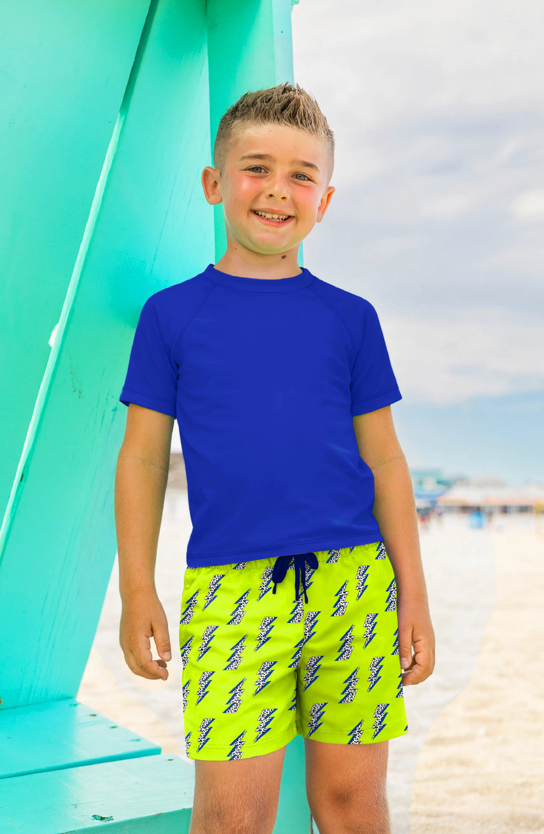 Carson Boys Blue Short Sleeve Rashguard