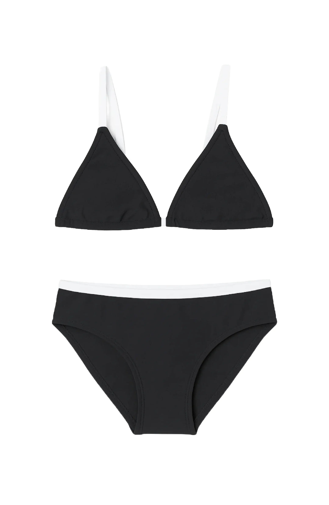 Collins Black and White Triangle Bikini Swimsuit