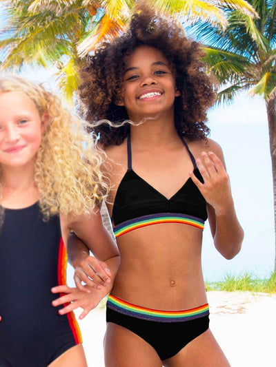COLETTE- Basic Tankini with Multicolor Band