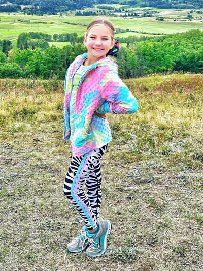Cotton Candy Tie dye Hoodie + Mindy leggings | Active legging set | Limeapple