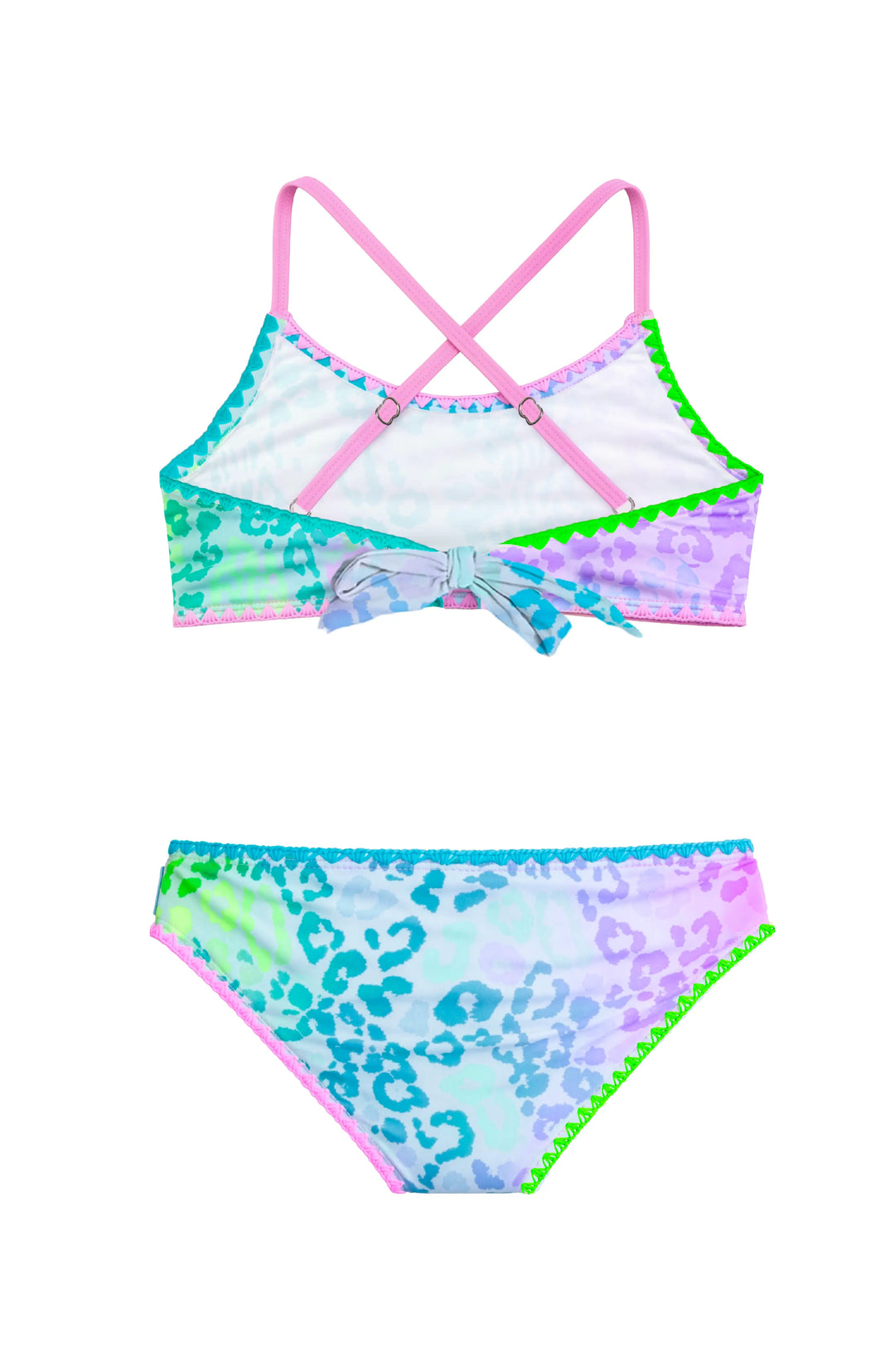 Dalia Leopard Print Bikini with Embroidered Trim