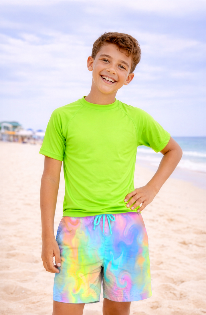 Dylan Boys Marble Print Board Shorts