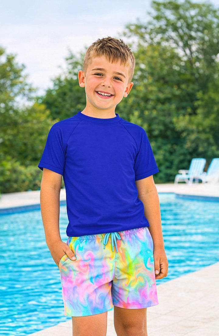 Dylan Boys Marble Print Board Shorts