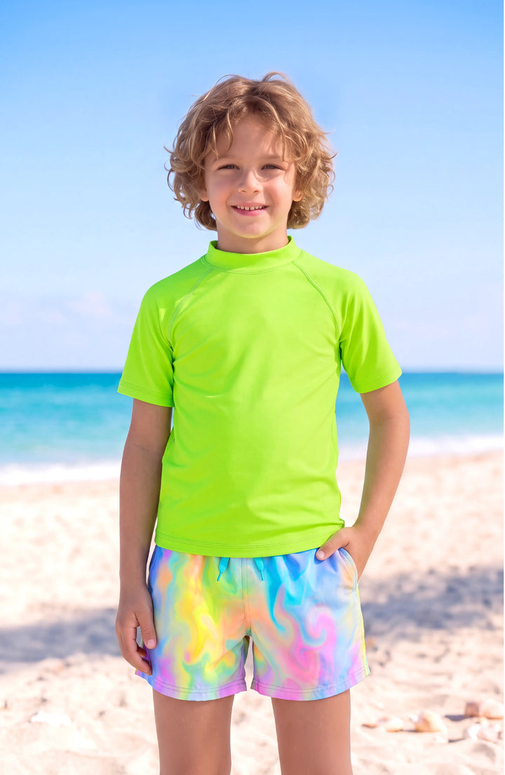 Dylan Boys Marble Print Board Shorts