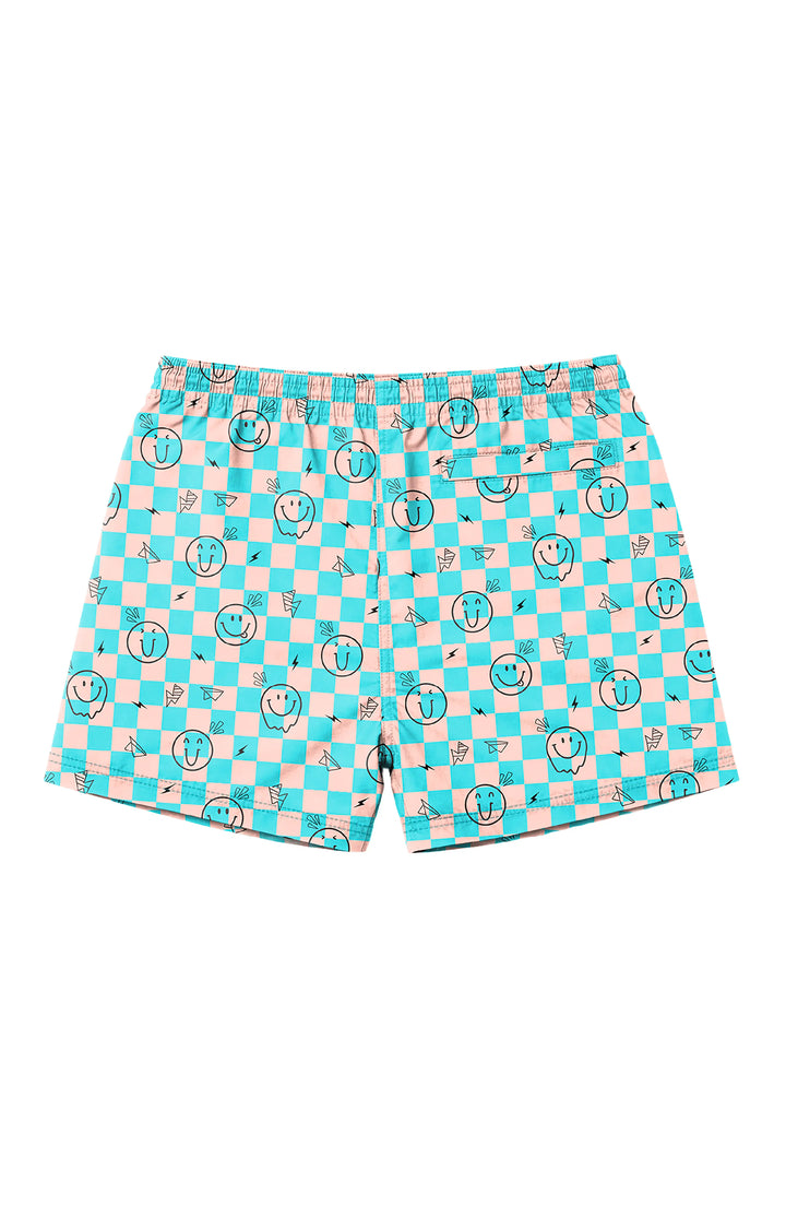 Dylan Boys Retro Smiley Print Board Shorts