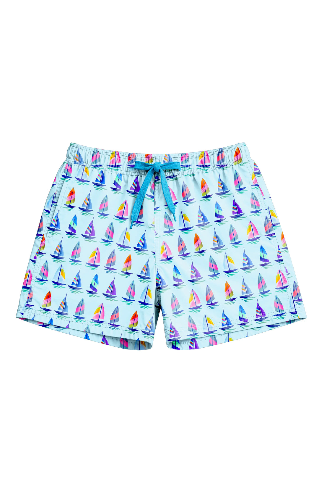 Dylan Boys Sailboat Print Board Shorts