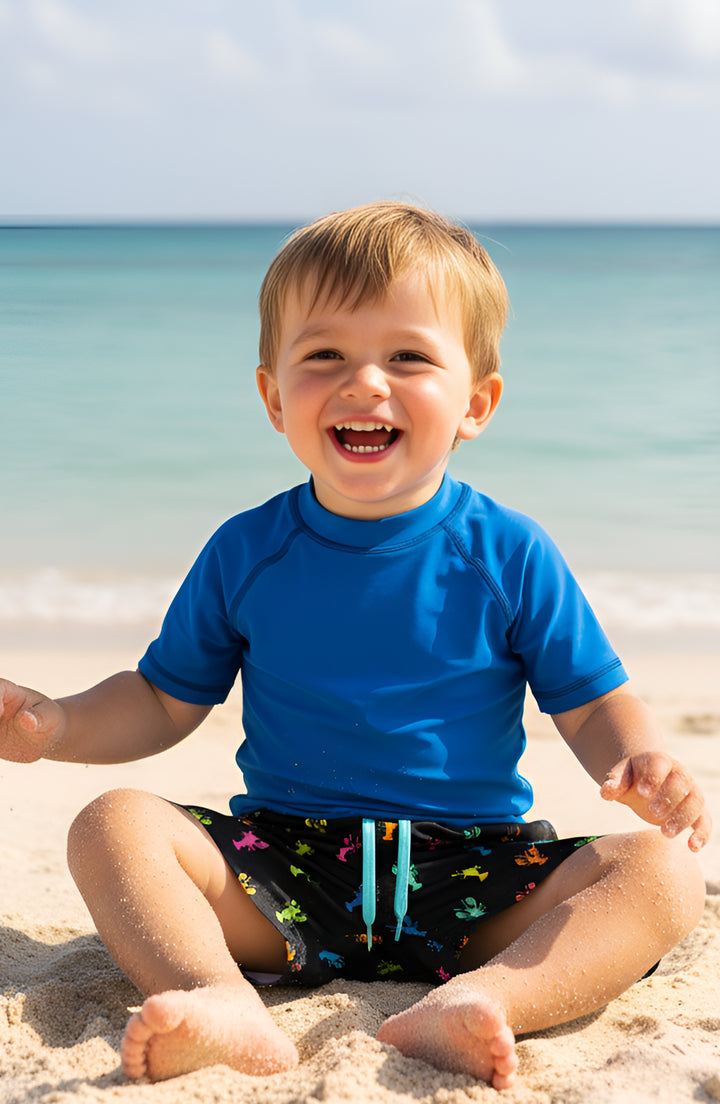 Dylan Boys Multicolor Lobster Print Board Shorts