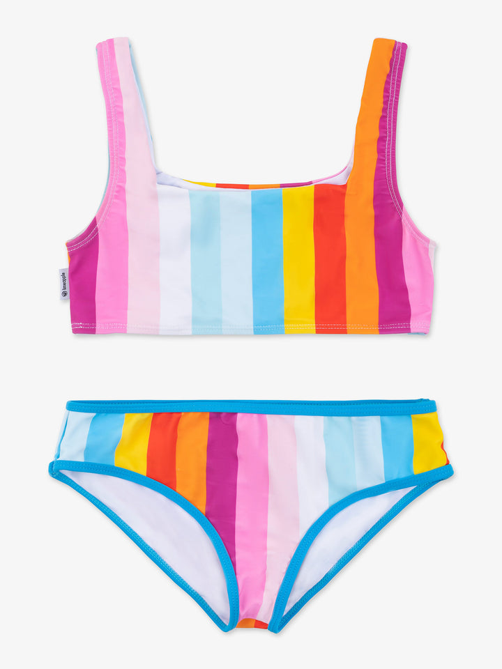girls multicolour print bikini swimsuit