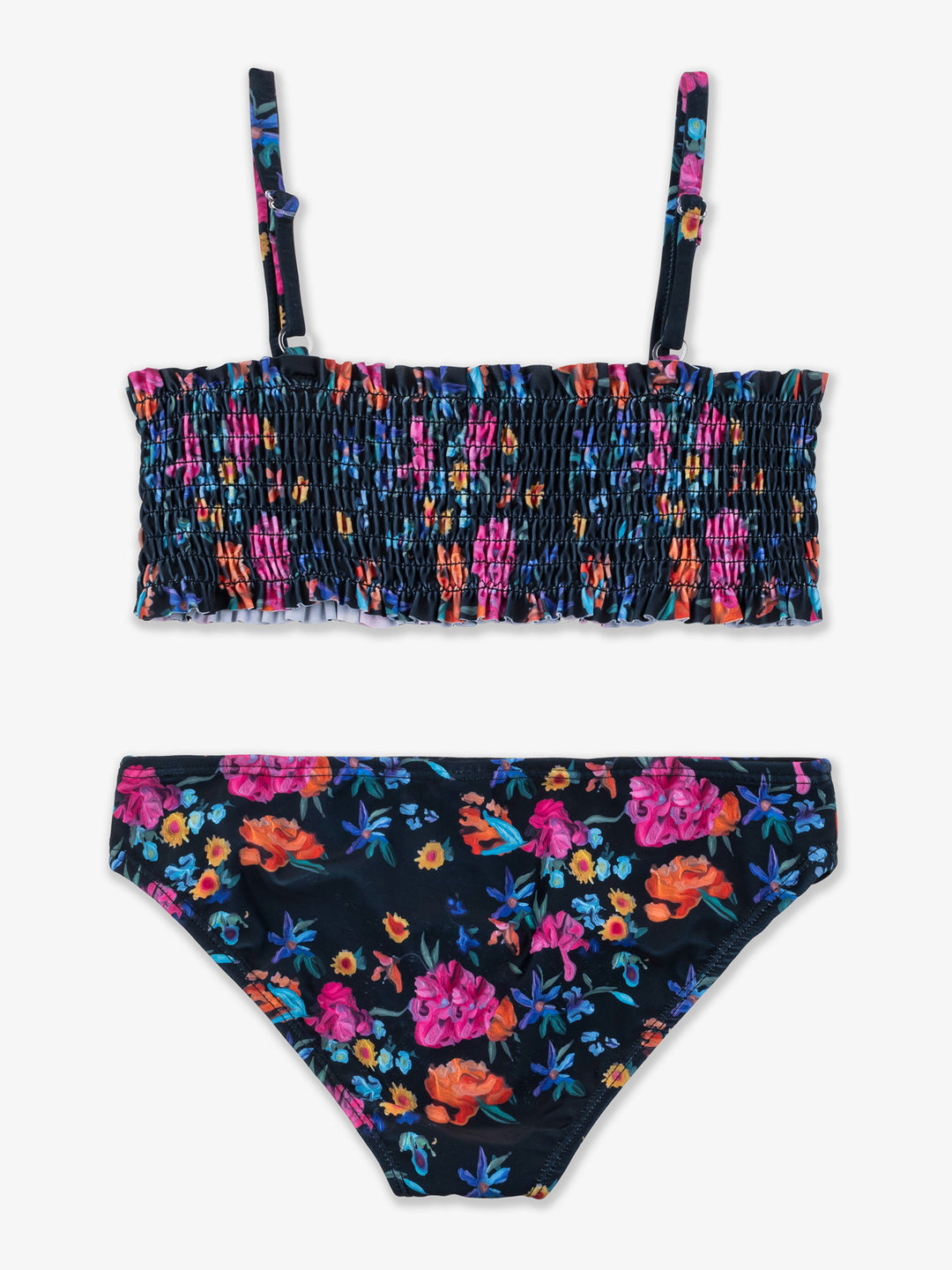 girls floral smocked bikini swimsuit