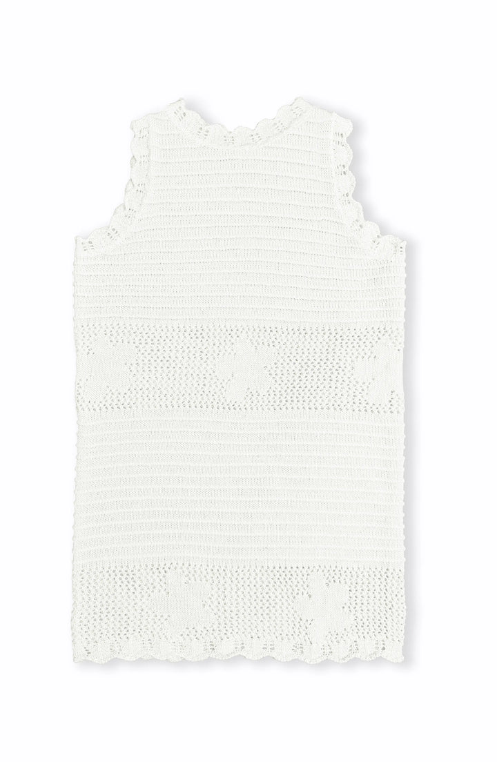 Emmi Floral Crochet Swim Coverup - White