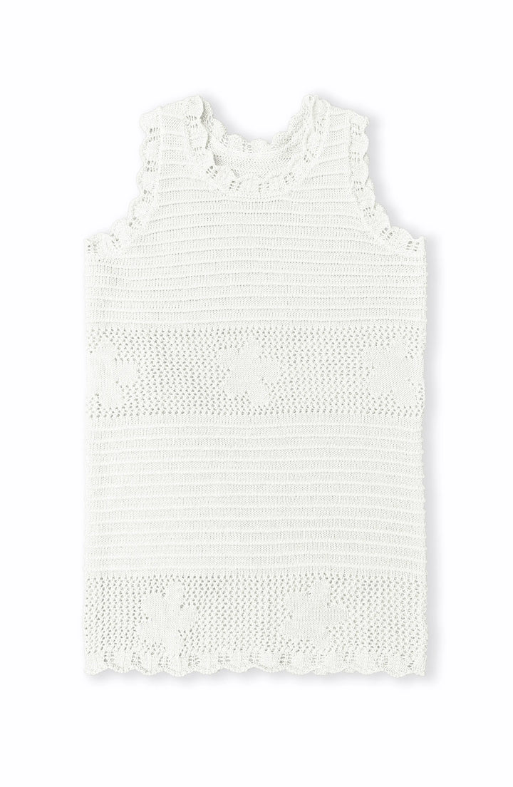 Emmi Floral Crochet Swim Coverup - White
