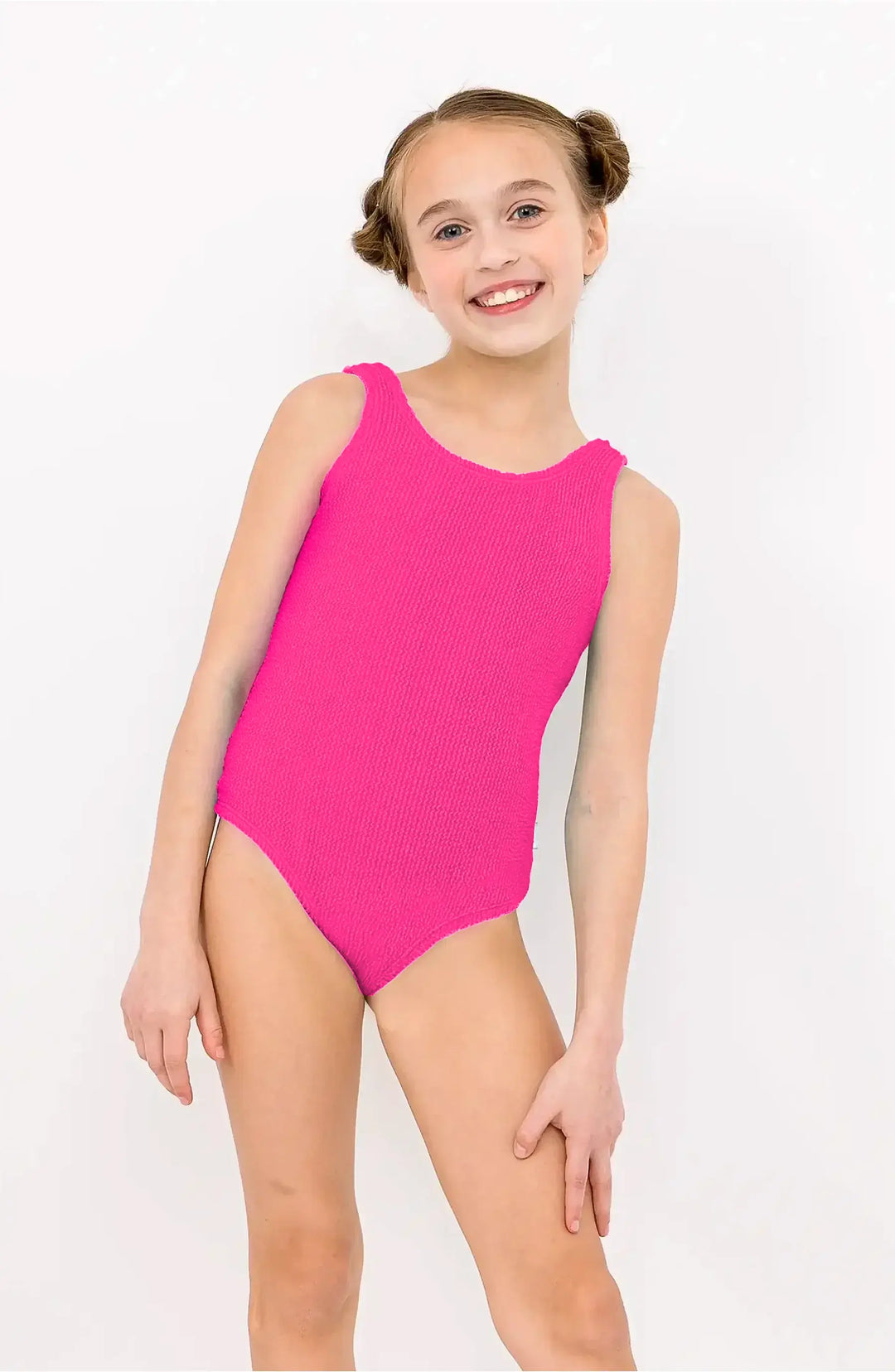 Ester Crinkle One Piece Swimsuit - Fuchsia