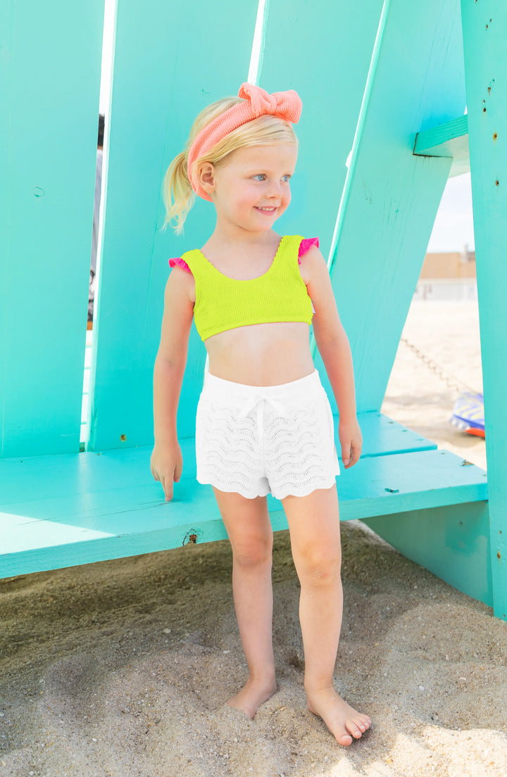 Eliora Crochet Knit Short - White