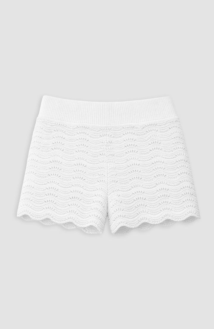 Eliora Crochet Knit Short - White