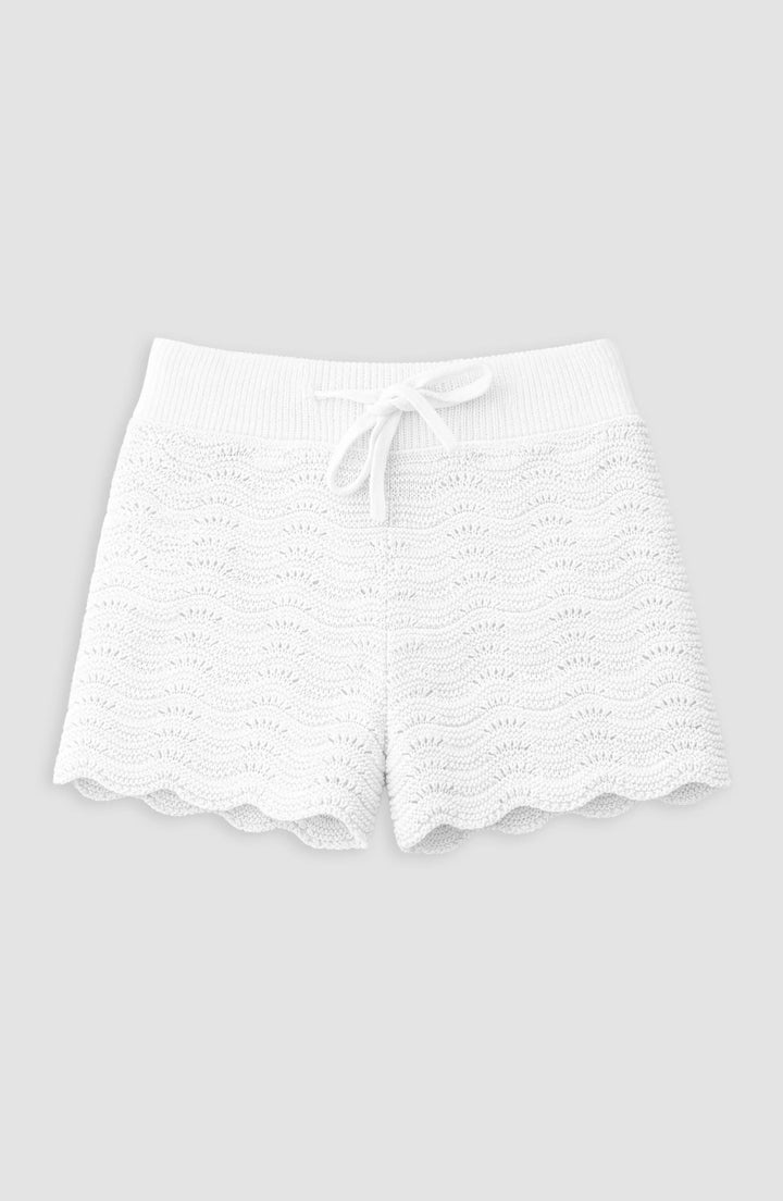 Eliora Crochet Knit Short - White