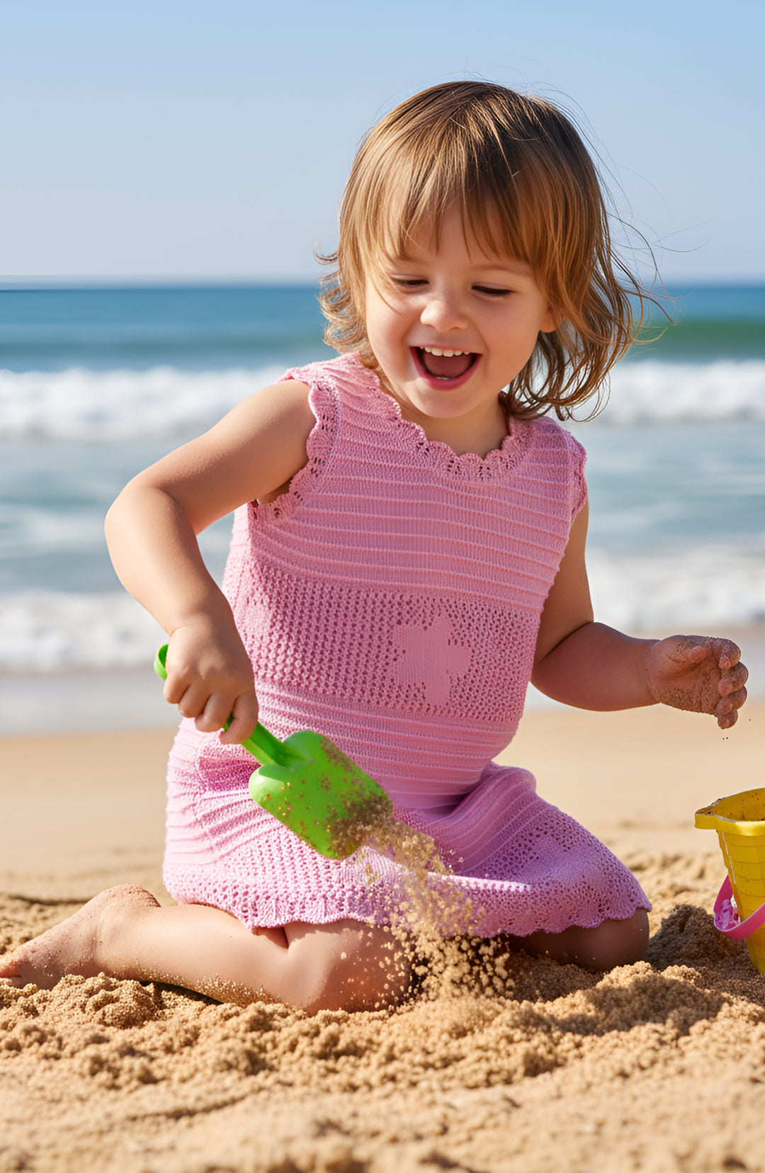 Emmi Floral Crochet Swim Coverup - Rose