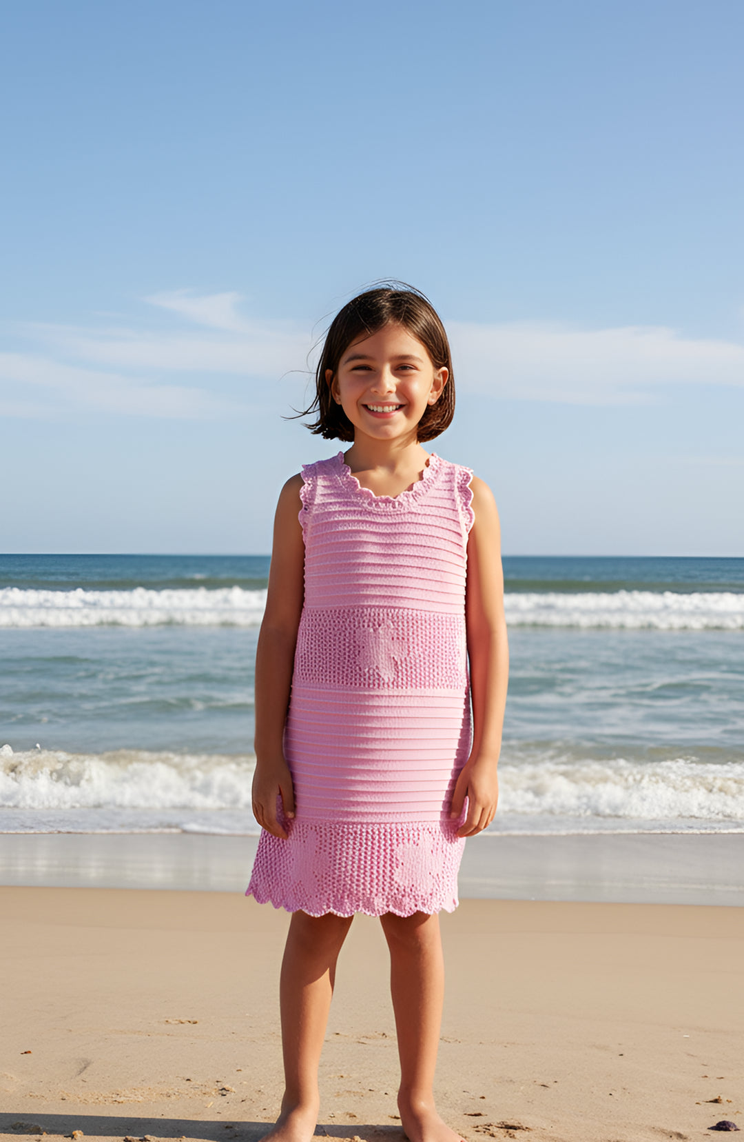 Emmi Floral Crochet Swim Coverup - Rose