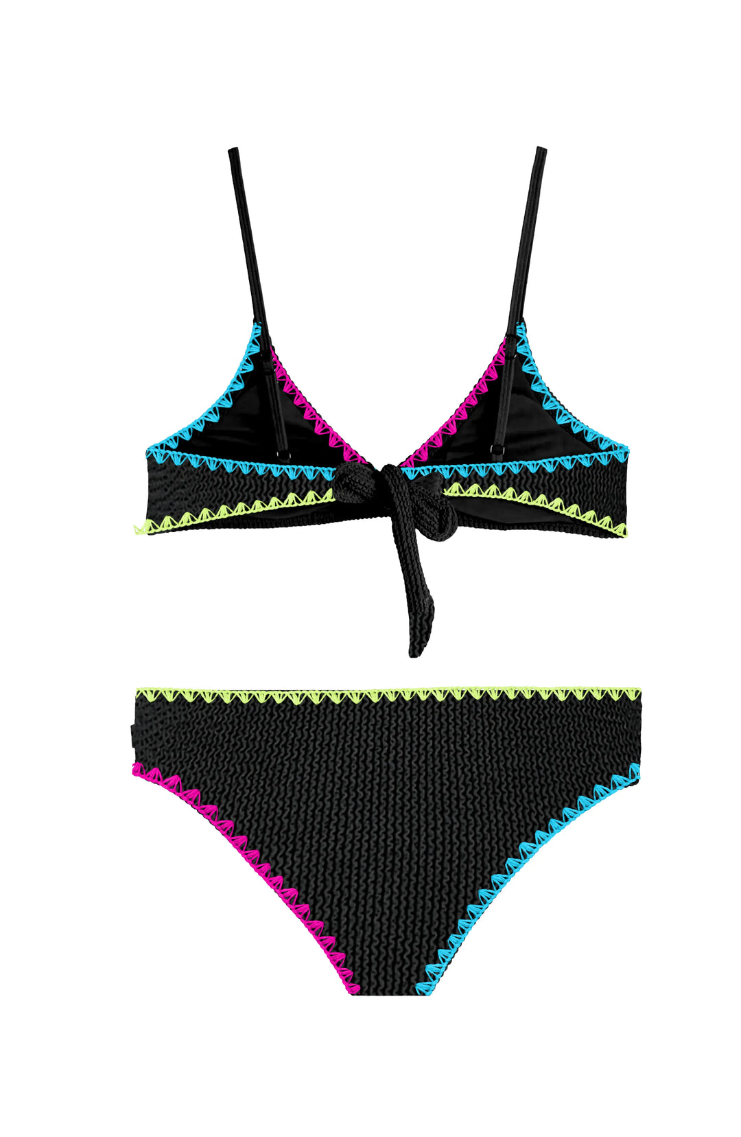 Fleur Crinkle Bikini Swimsuit - Embroidered