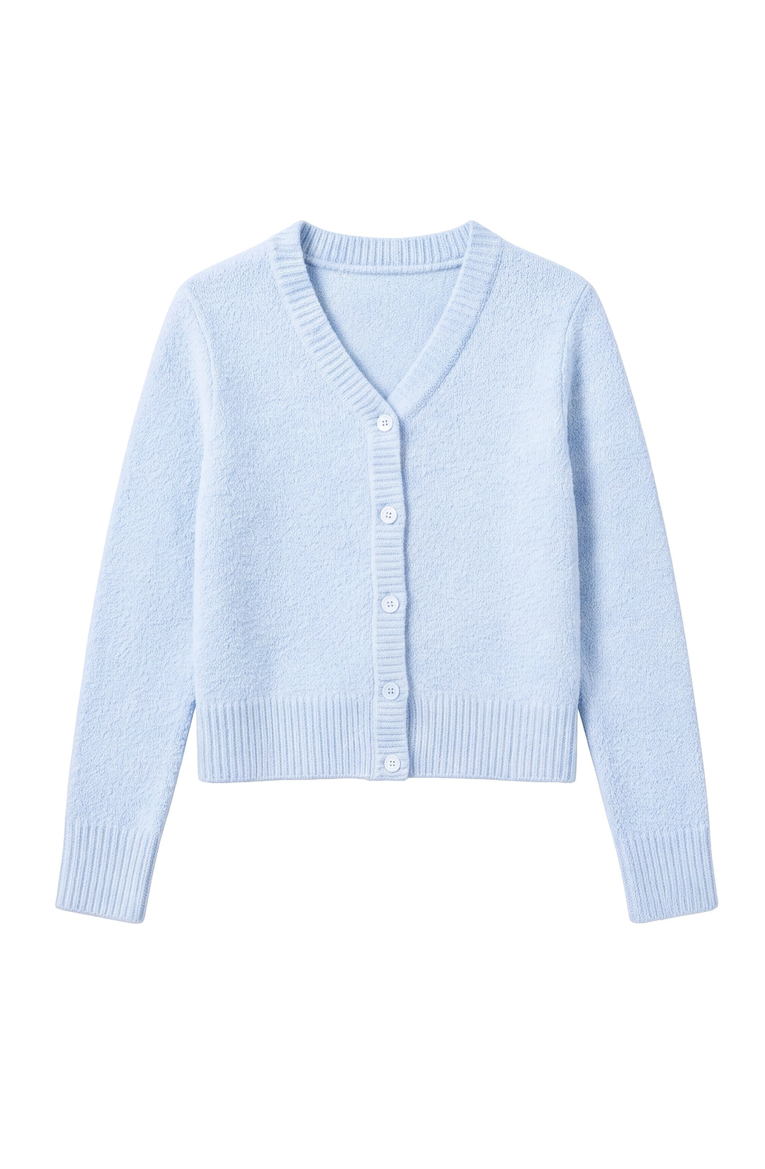 Gracie V-Neck Cardigan Sweater - Light Blue