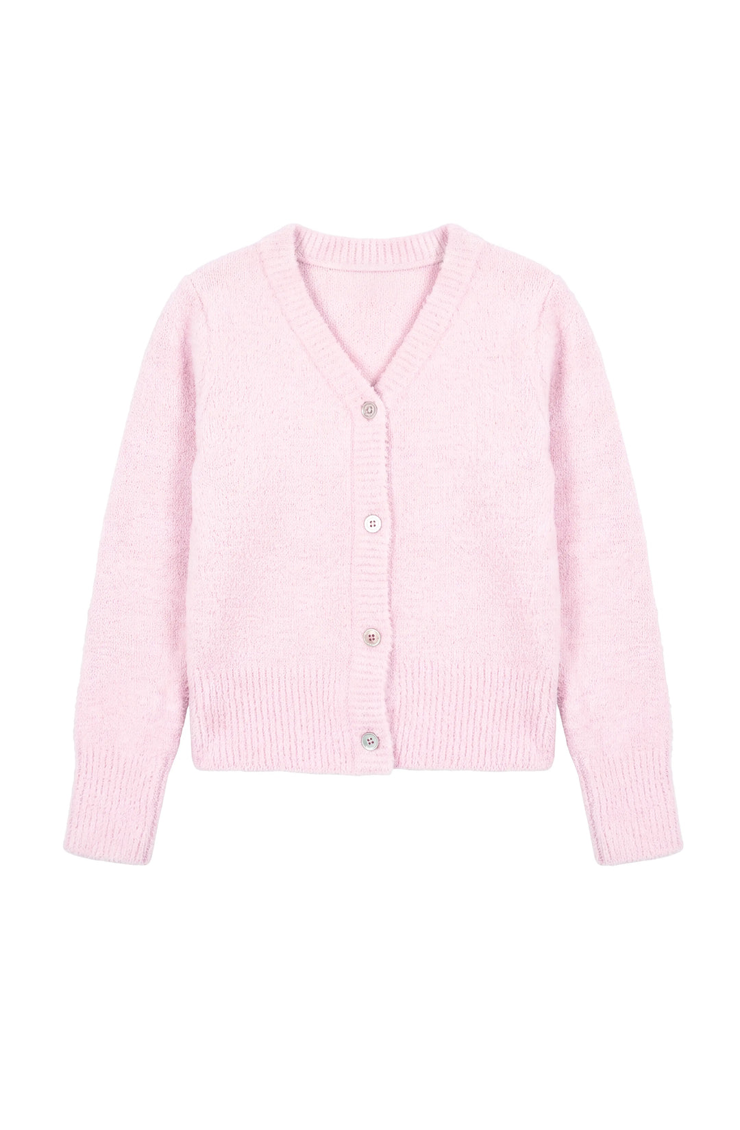 Gracie V-neck Cardigan Sweater - Pink