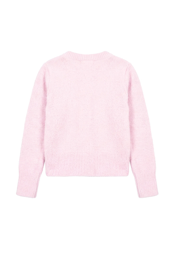 Gracie V-neck Cardigan Sweater - Pink