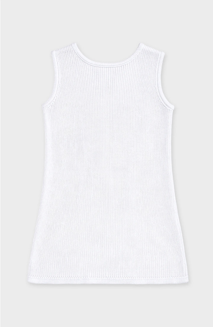 Jada Starfish Knit Summer Shift Dress - White