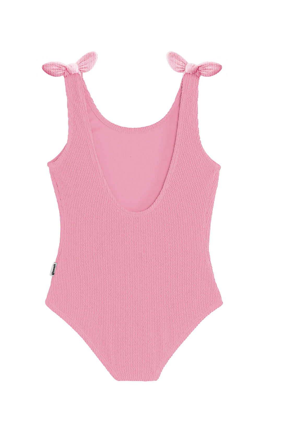 Kaya Crinkle Bow Tie One Piece - Candy Pink