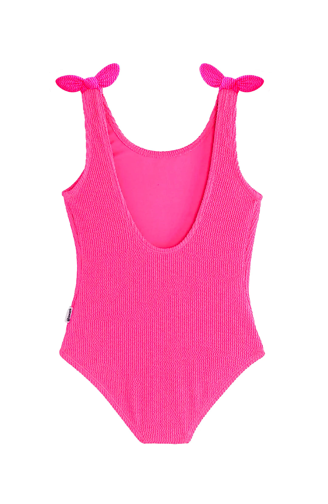 Kaya Crinkle Bow Tie One Piece - Fuchsia