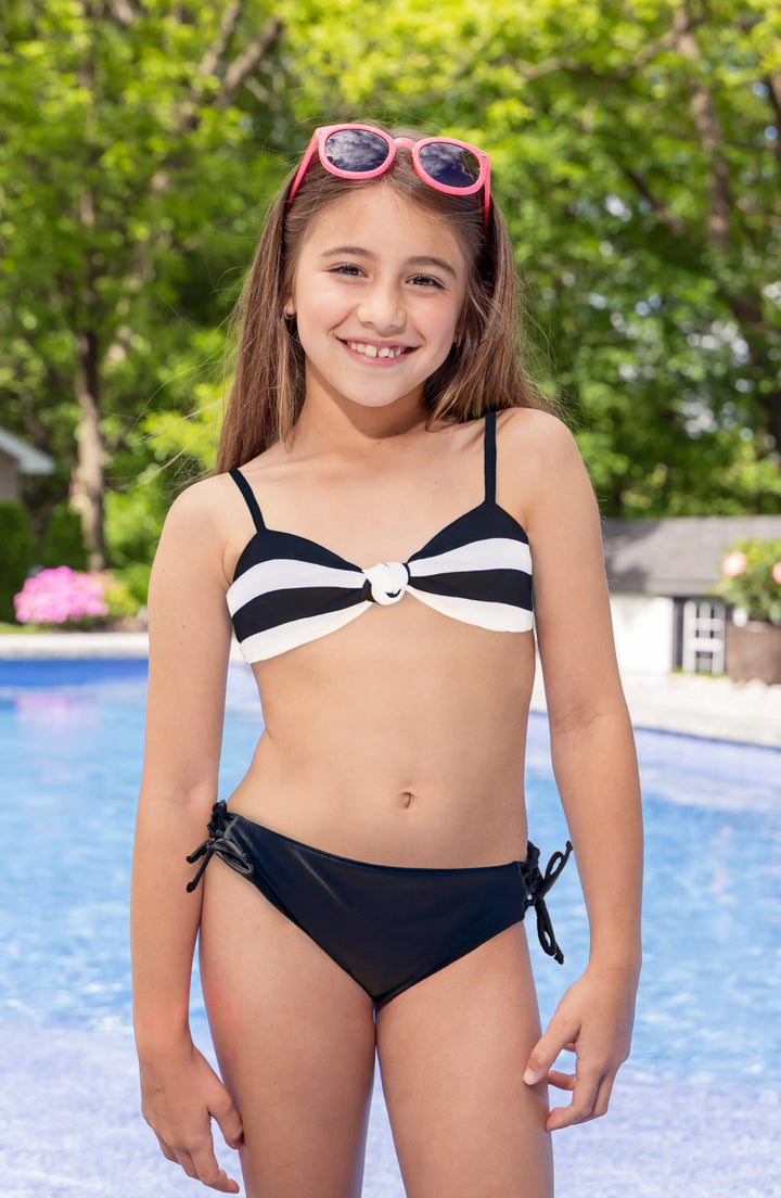 Kenzie Stripe Twist Knot Bikini