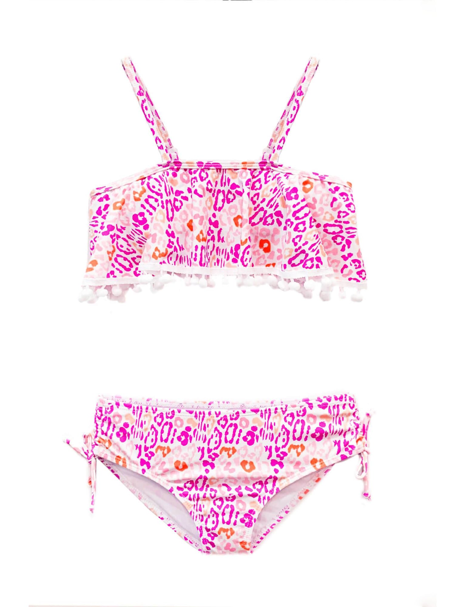 Lira - Pink Leopard Ruffle Bikini | Limeapple